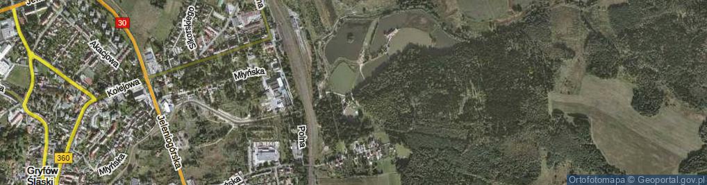 Zdjęcie satelitarne Nad Stawami ul.